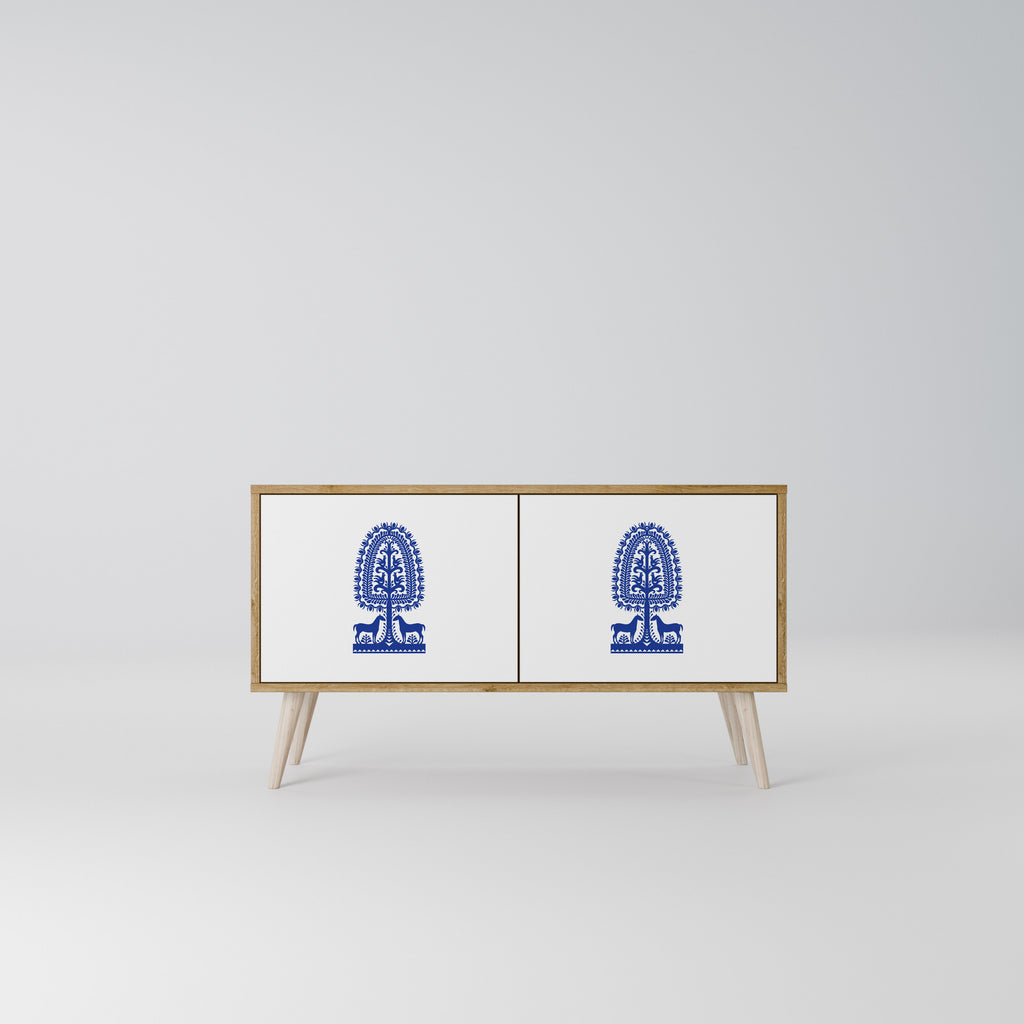 POLISH FOLK ART Συμπαγές έπιπλο τηλεόρασης 2-θυρών