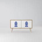 POLISH FOLK ART Συμπαγές έπιπλο τηλεόρασης 2-θυρών