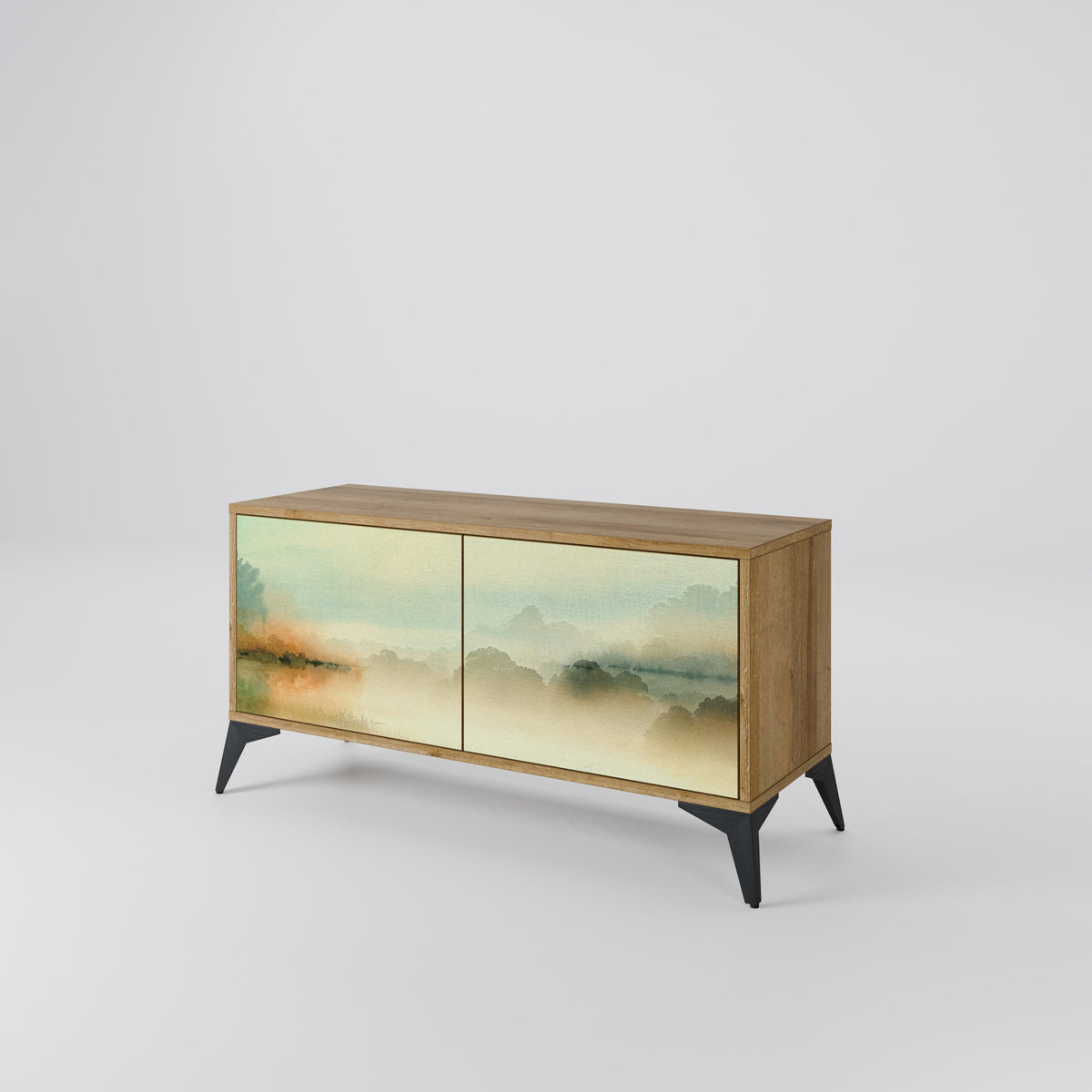 MORNING BY THE LAKE Compact 2-Door TV Cabinet