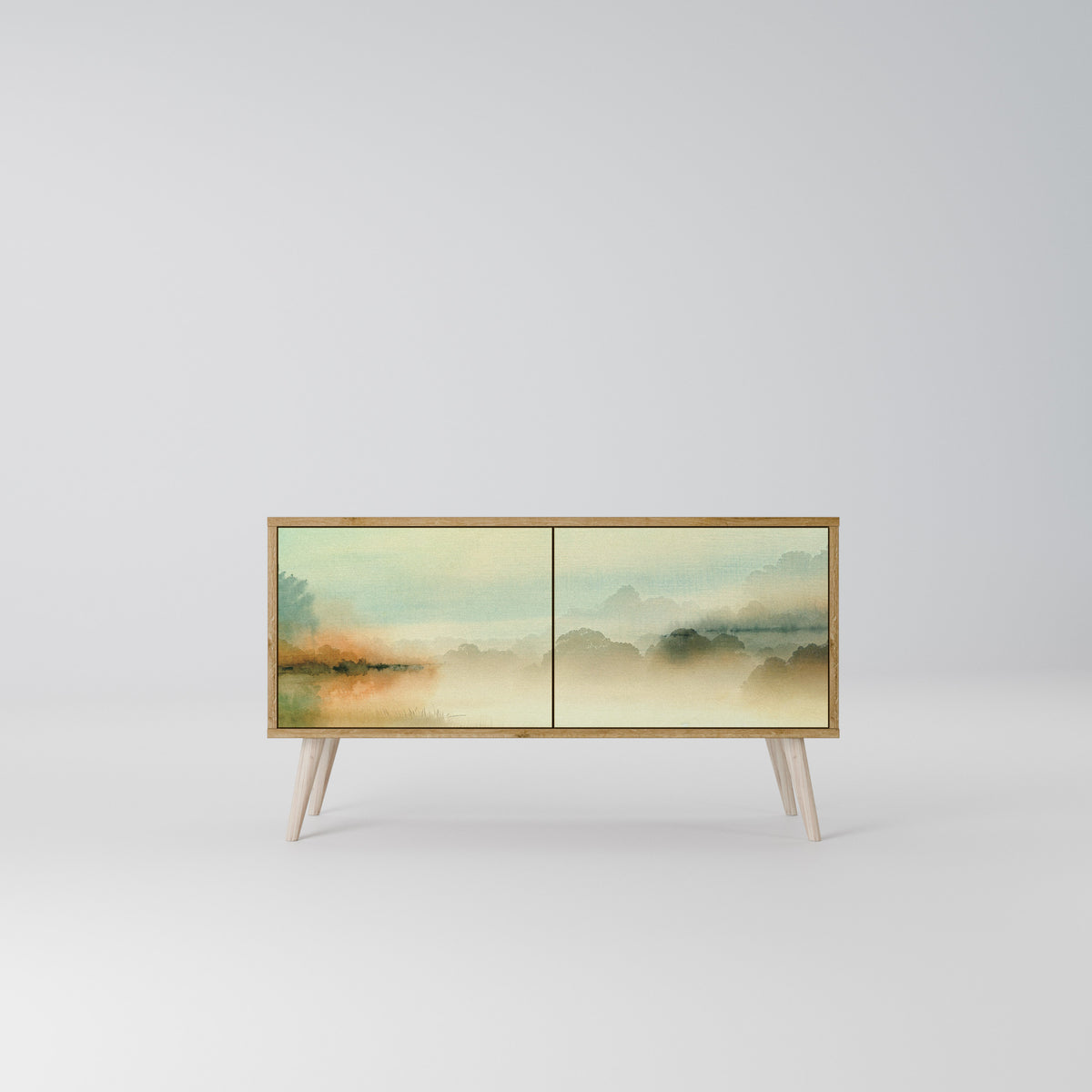 MORNING BY THE LAKE Compact 2-Door TV Cabinet