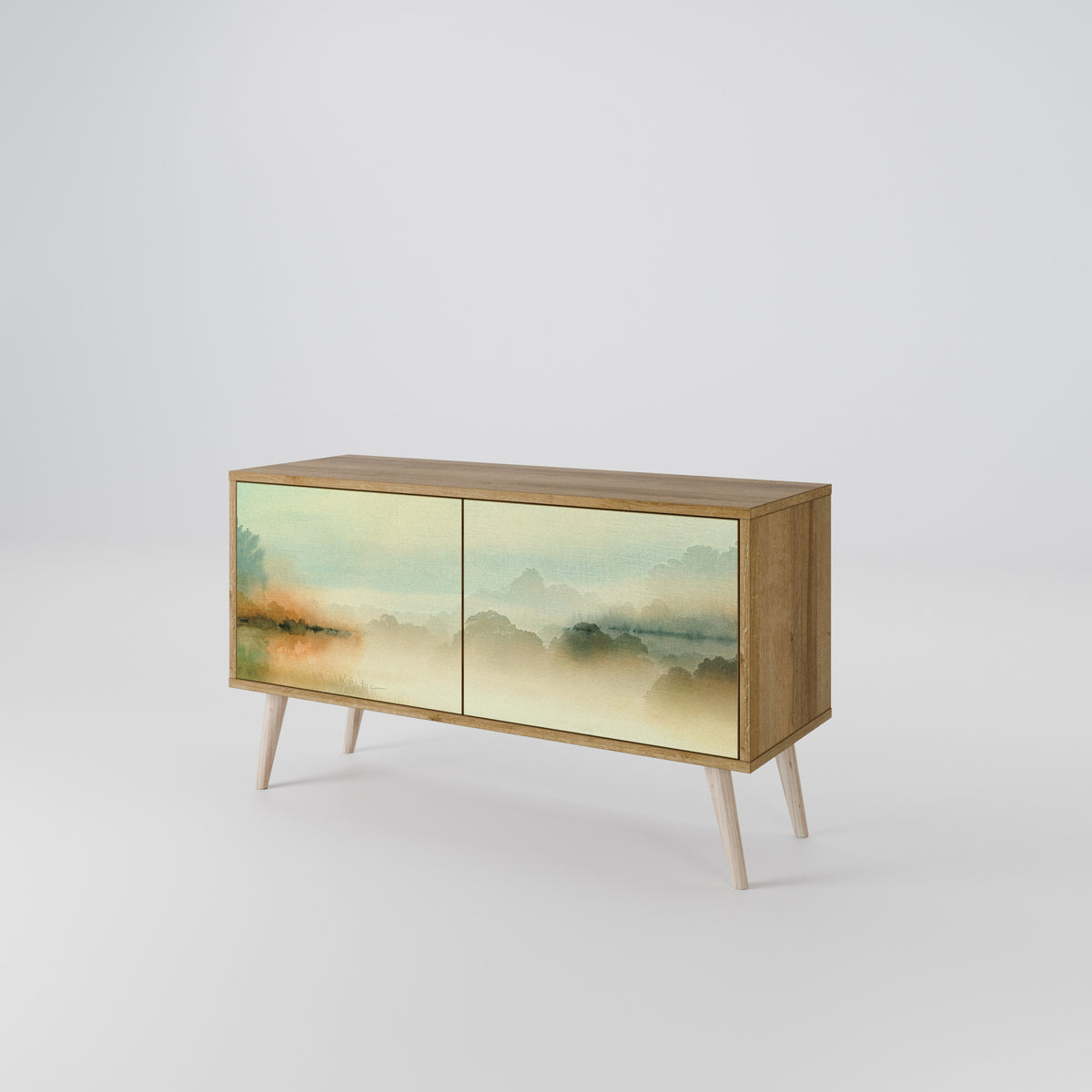 MORNING BY THE LAKE Compact 2-Door TV Cabinet