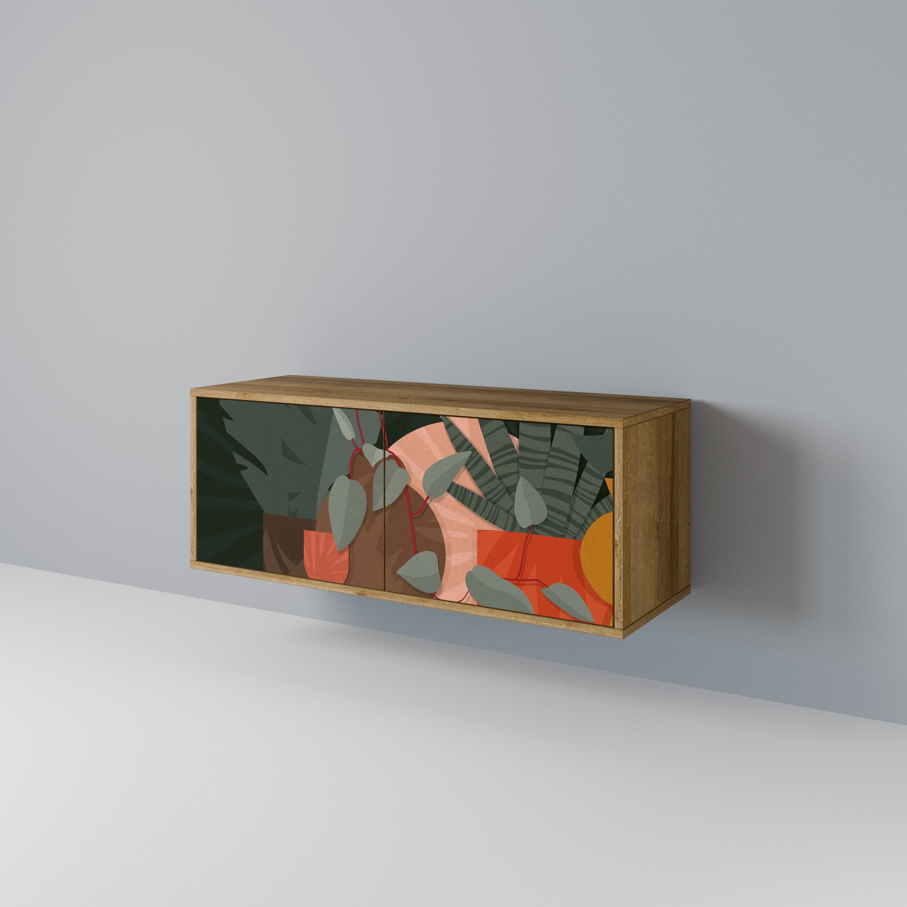 TROPICAL COMPOSITION Συμπαγές έπιπλο τηλεόρασης 2-θυρών