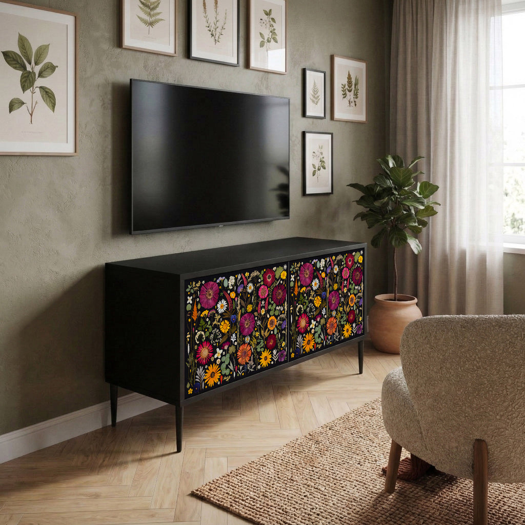 MIDNIGHT GARDEN Compact 2-Door TV Cabinet