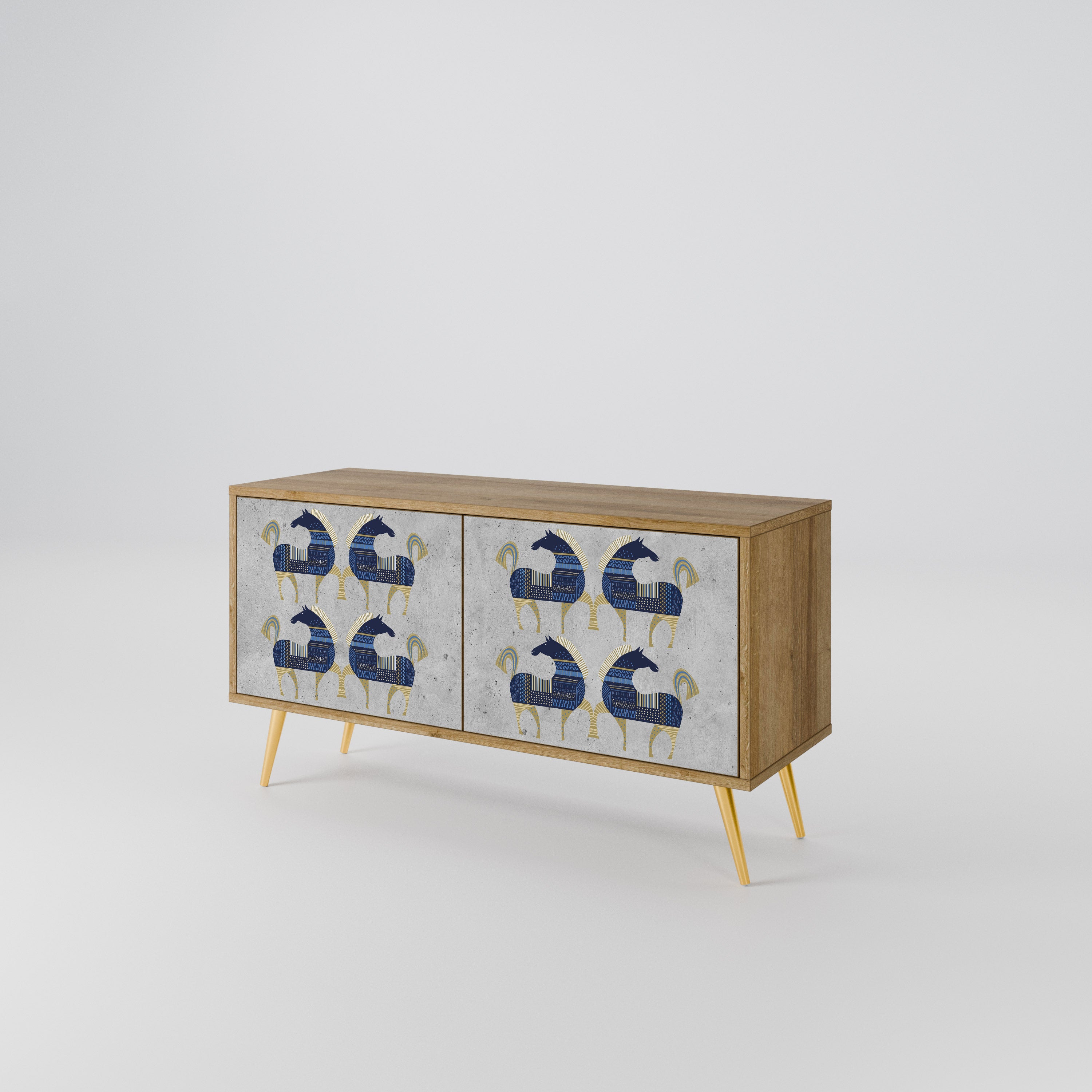 MAJESTIC STEED Συμπαγές έπιπλο τηλεόρασης 2-θυρών