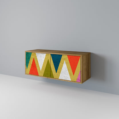 COLORFUL TRIANGLES Συμπαγές έπιπλο τηλεόρασης 2-θυρών