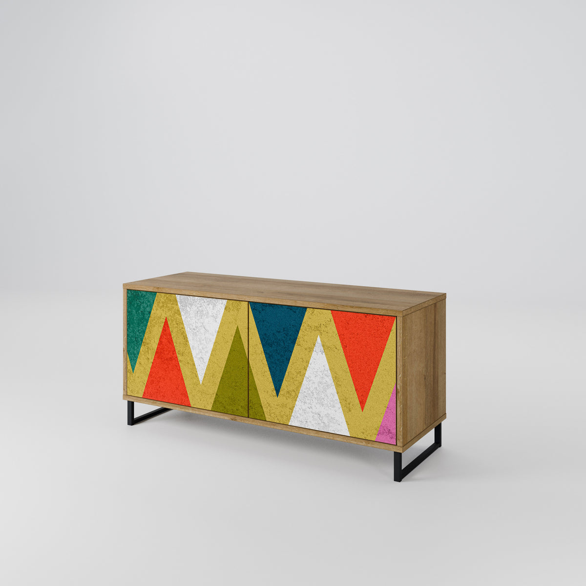 COLORFUL TRIANGLES Συμπαγές έπιπλο τηλεόρασης 2-θυρών