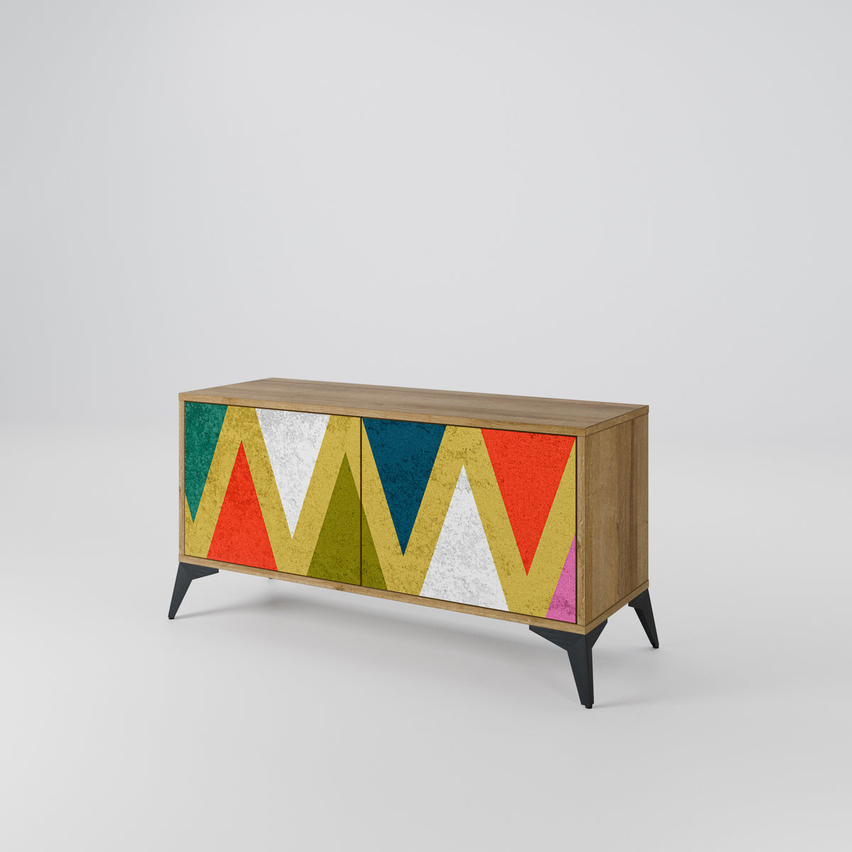 COLORFUL TRIANGLES Συμπαγές έπιπλο τηλεόρασης 2-θυρών