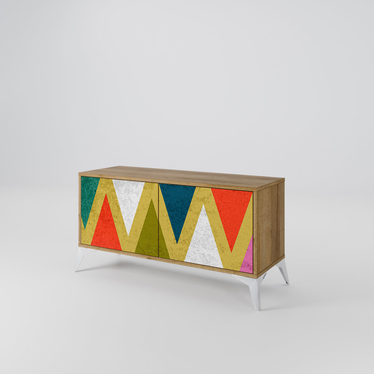 COLORFUL TRIANGLES Συμπαγές έπιπλο τηλεόρασης 2-θυρών