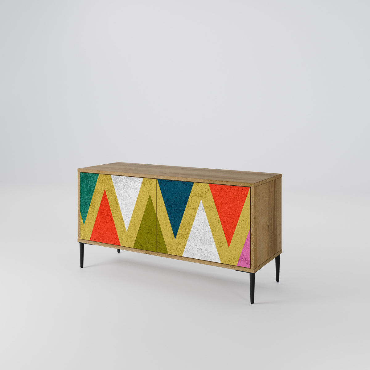COLORFUL TRIANGLES Συμπαγές έπιπλο τηλεόρασης 2-θυρών