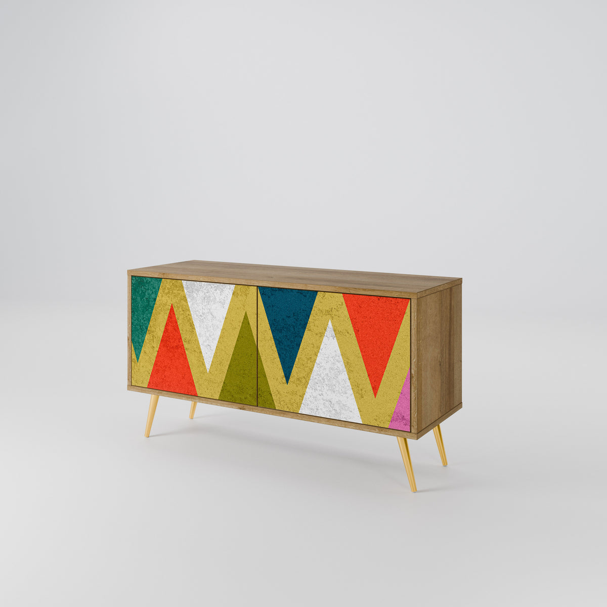 COLORFUL TRIANGLES Συμπαγές έπιπλο τηλεόρασης 2-θυρών