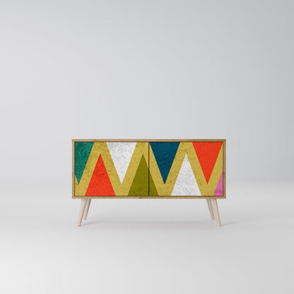 COLORFUL TRIANGLES Συμπαγές έπιπλο τηλεόρασης 2-θυρών
