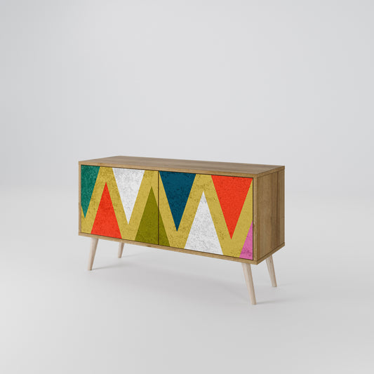 COLORFUL TRIANGLES Συμπαγές έπιπλο τηλεόρασης 2-θυρών