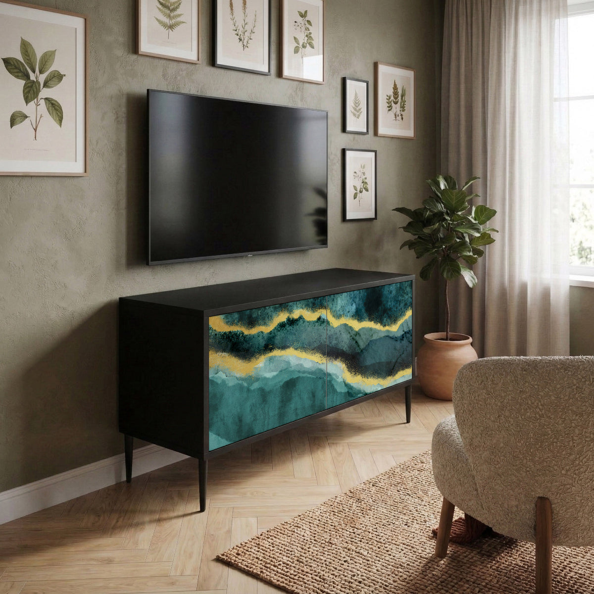 GOLDRUSH ODYSSEY Compact 2-Door TV Cabinet