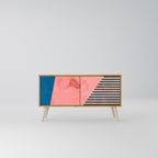 GLAMOROUS STRIPE Συμπαγές έπιπλο τηλεόρασης 2-θυρών