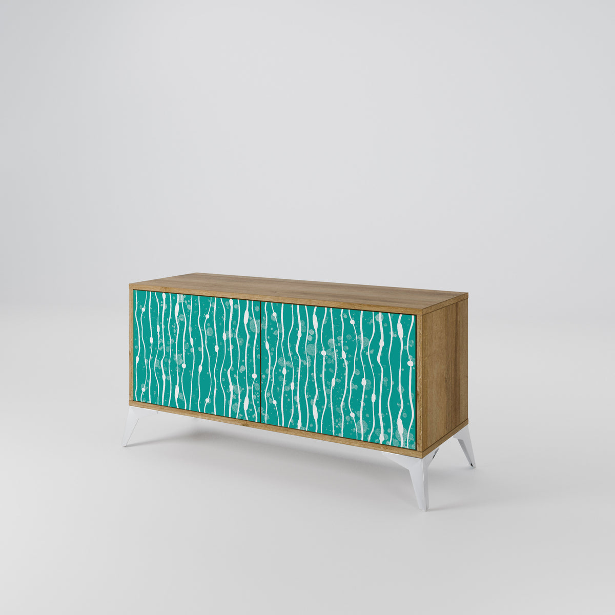 TURQUOISE RAIN Συμπαγές έπιπλο τηλεόρασης 2-θυρών