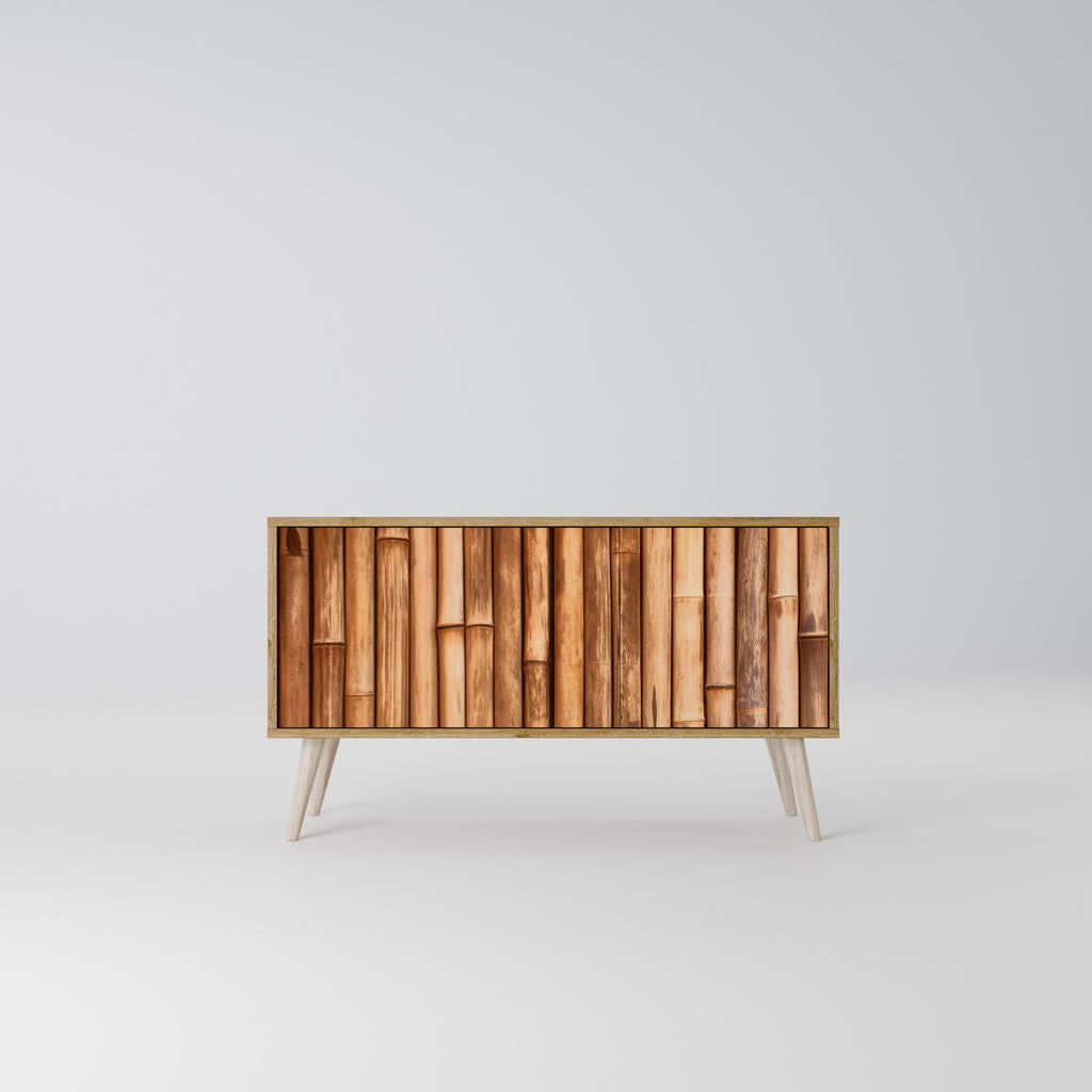 NATURAL WOOD Συμπαγές έπιπλο τηλεόρασης 2-θυρών