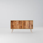 NATURAL WOOD Συμπαγές έπιπλο τηλεόρασης 2-θυρών