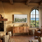 NATURAL WOOD Συμπαγές έπιπλο τηλεόρασης 2-θυρών