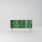 NATURAL GREEN Compact 2-Door TV Cabinet