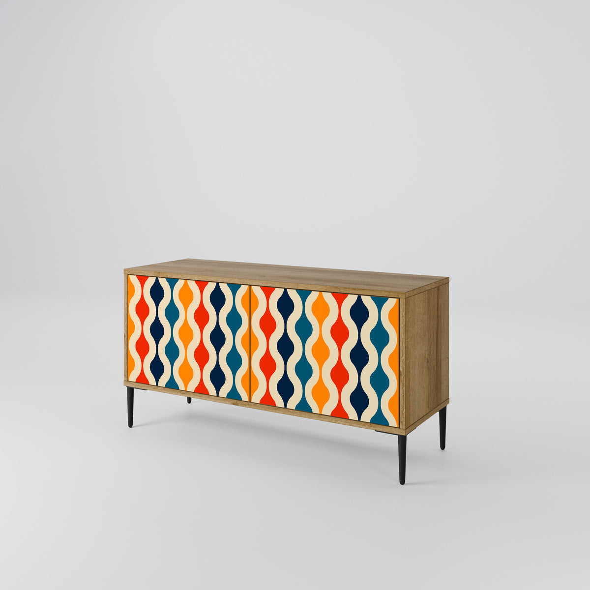 COLORFUL NOSTALGIA Compact 2-Door TV Cabinet