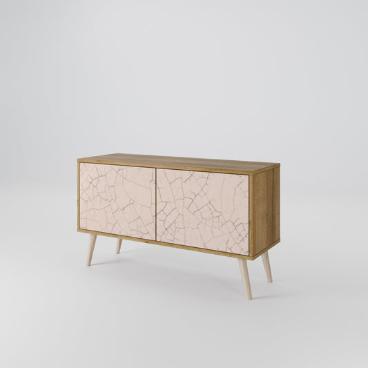 CERAMIC TEXTURE Compact 2-Door TV Cabinet