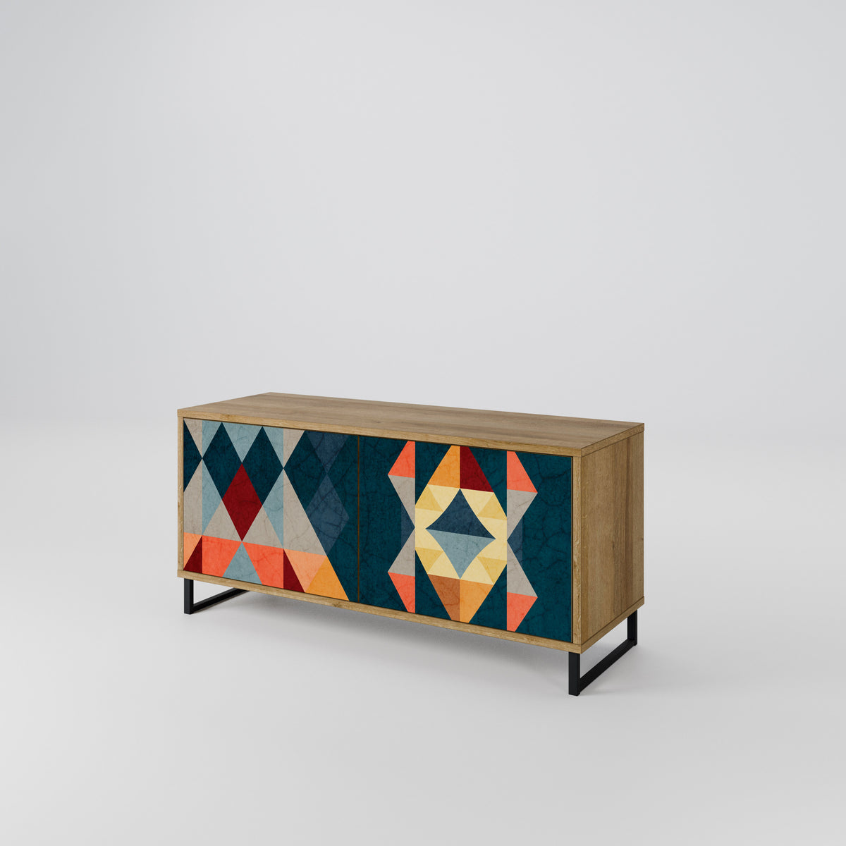CRACKED ILLUSION Compact 2-Door TV Cabinet