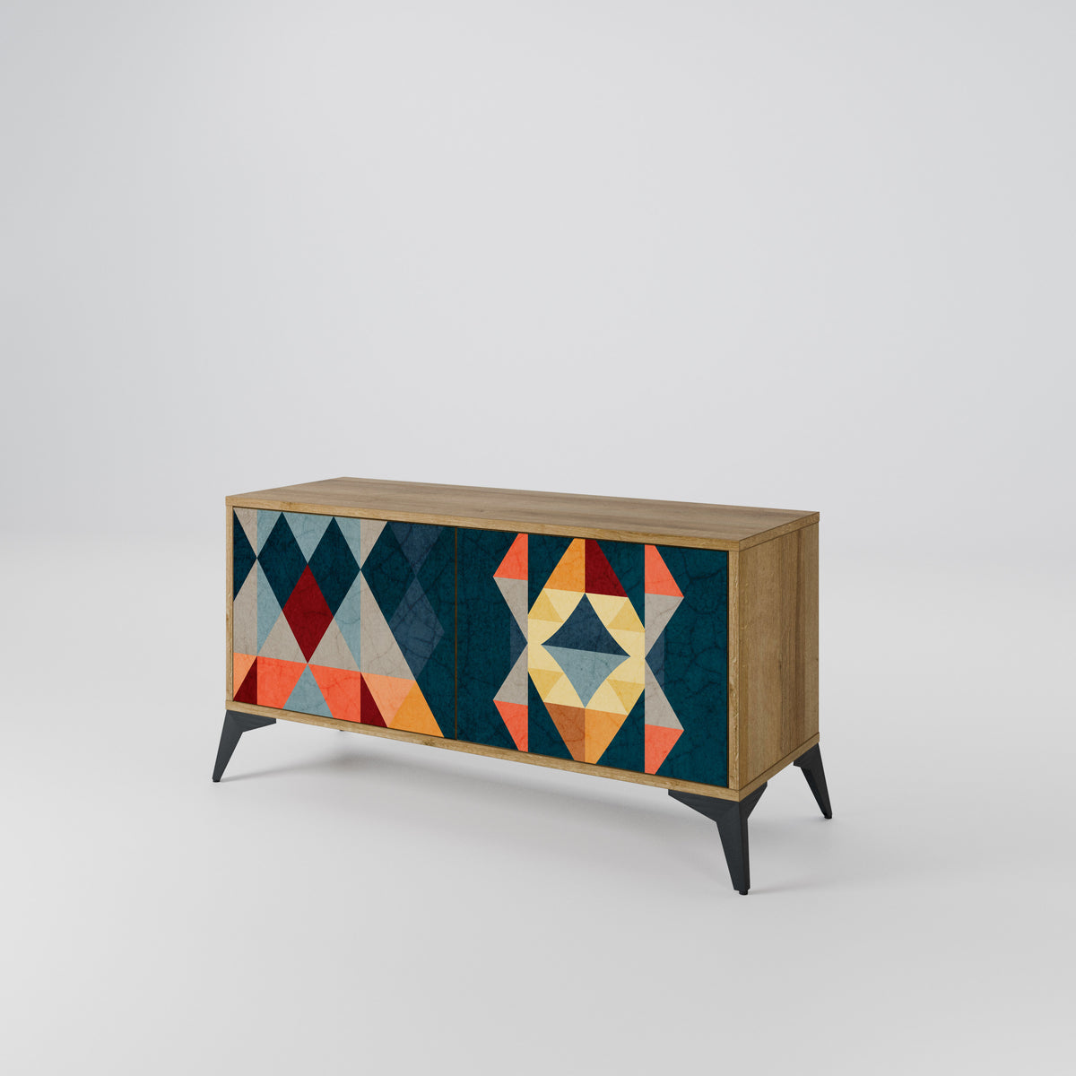 CRACKED ILLUSION Compact 2-Door TV Cabinet