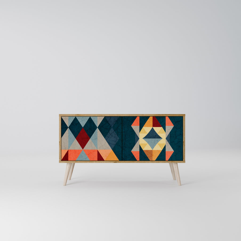 CRACKED ILLUSION Compact 2-Door TV Cabinet