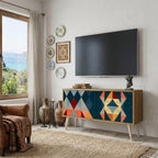 CRACKED ILLUSION Compact 2-Door TV Cabinet