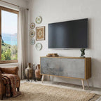 CONCRETE WALL Compact 2-Door TV Cabinet