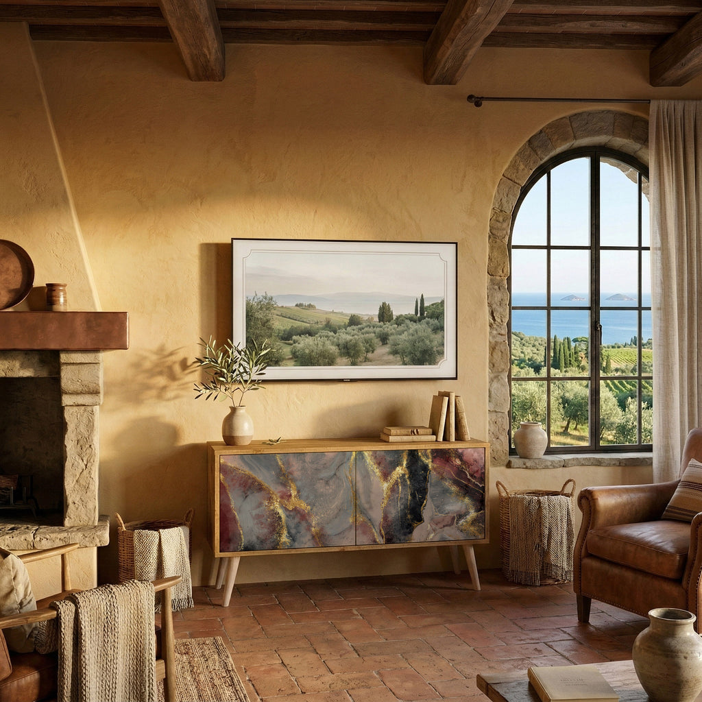 GOLDEN TIDES Συμπαγές έπιπλο τηλεόρασης 2-θυρών