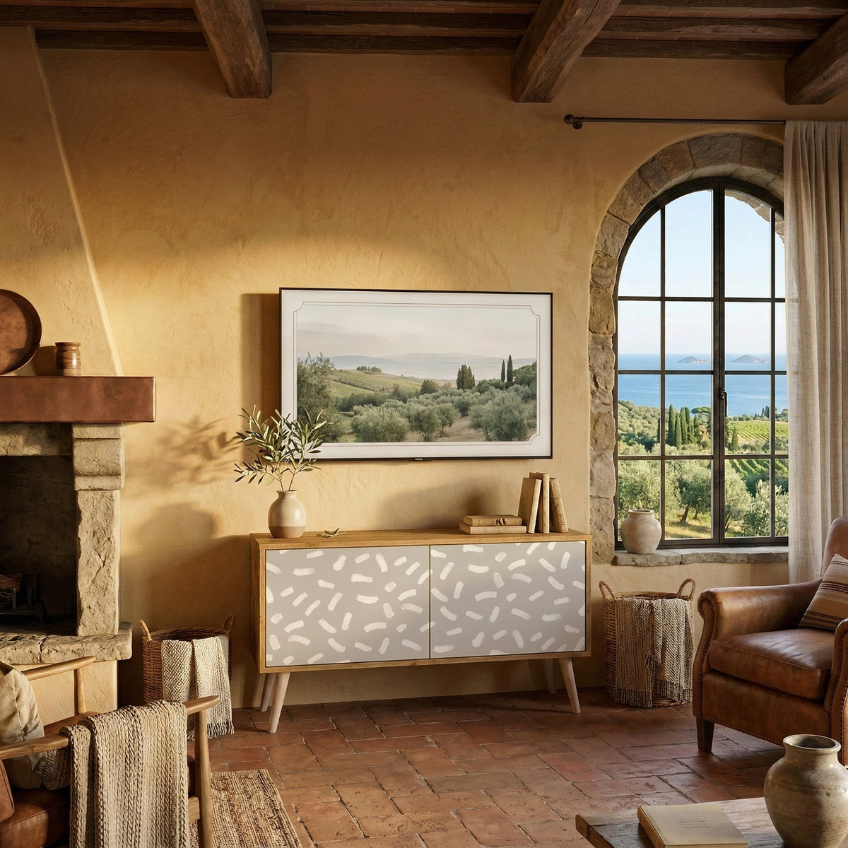 PASSING SECONDS Συμπαγές έπιπλο τηλεόρασης 2-θυρών