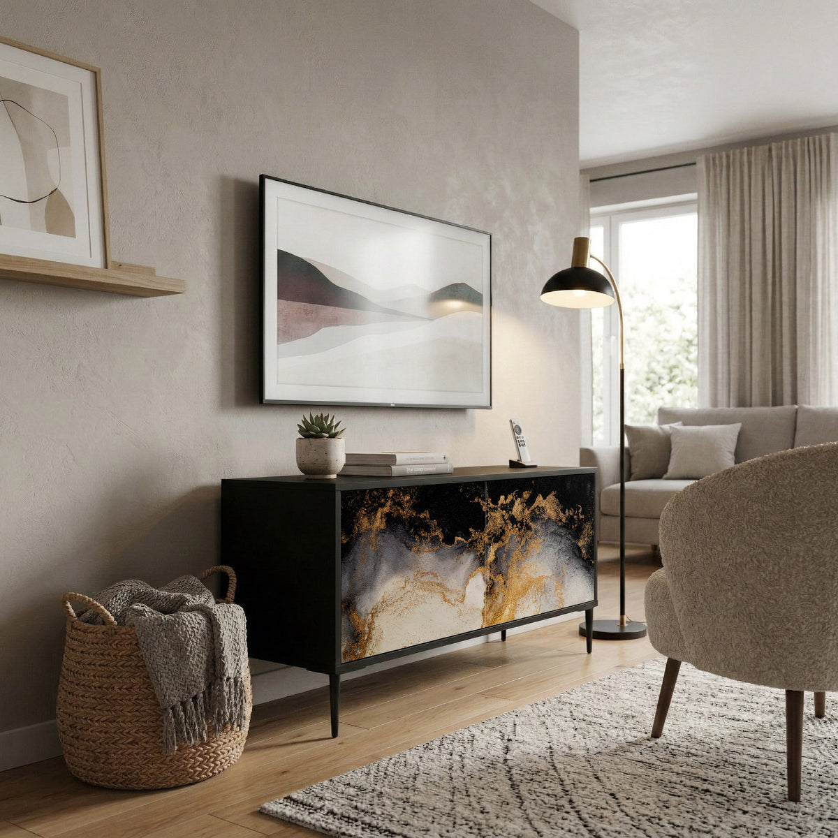 MARBLE OF TOMMORROW Συμπαγές έπιπλο τηλεόρασης 2-θυρών