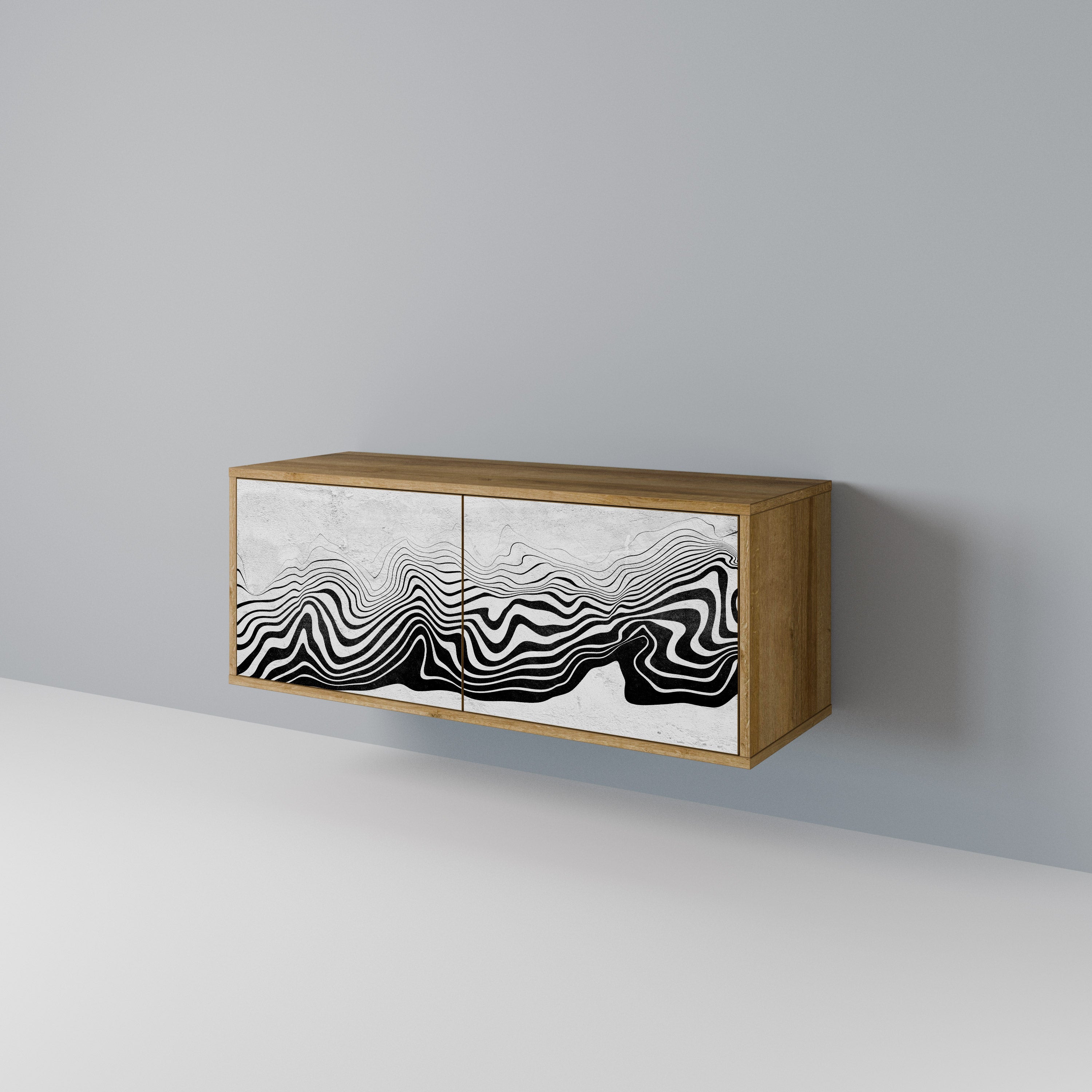 MONOCHROME MIRAGE Compact 2-Door TV Cabinet