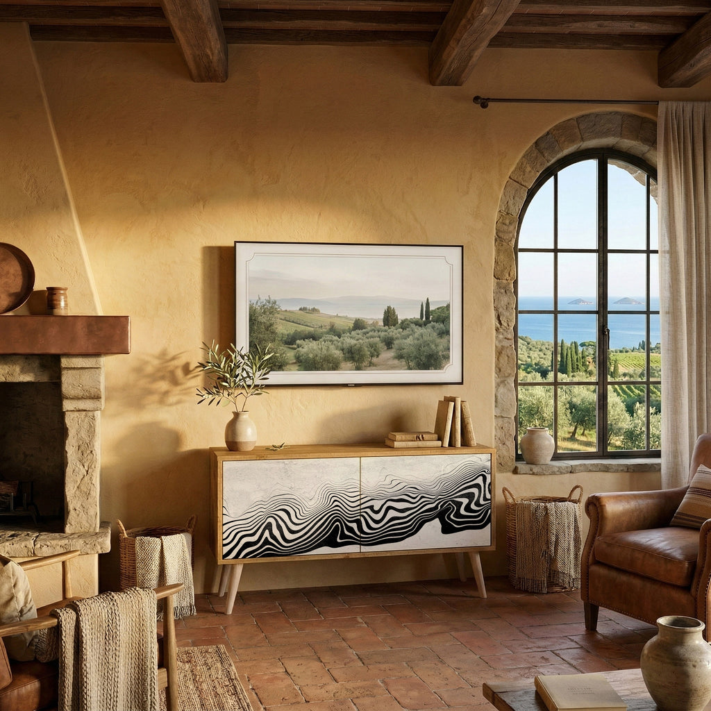 MONOCHROME MIRAGE Συμπαγές έπιπλο τηλεόρασης 2-θυρών