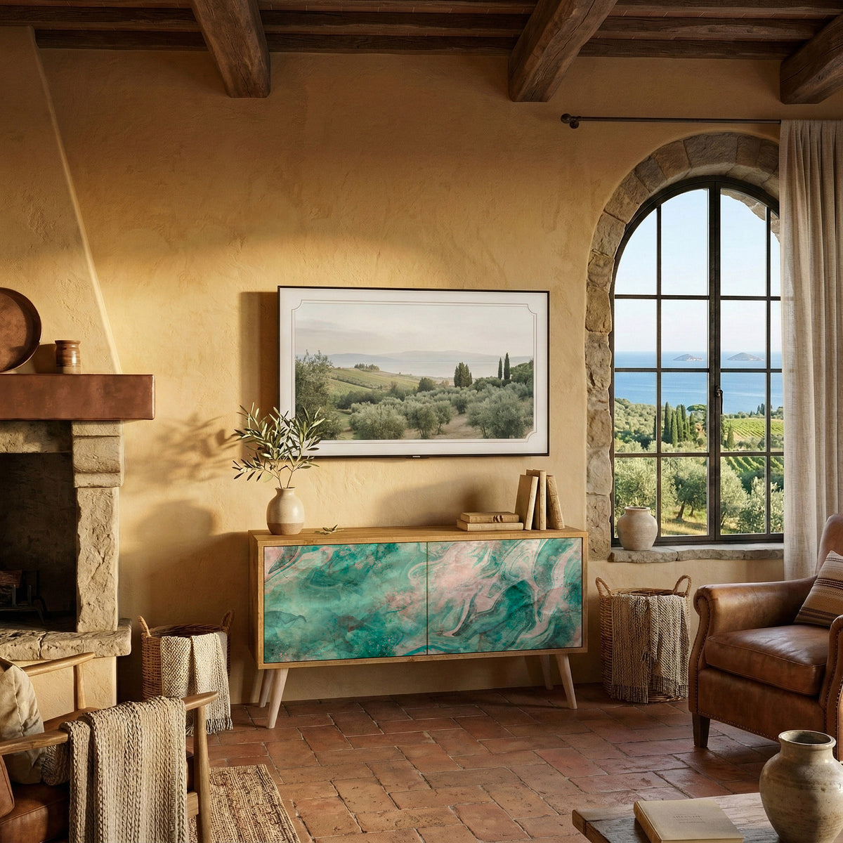 ABSTRACT ALCHEMY Συμπαγές έπιπλο τηλεόρασης 2-θυρών