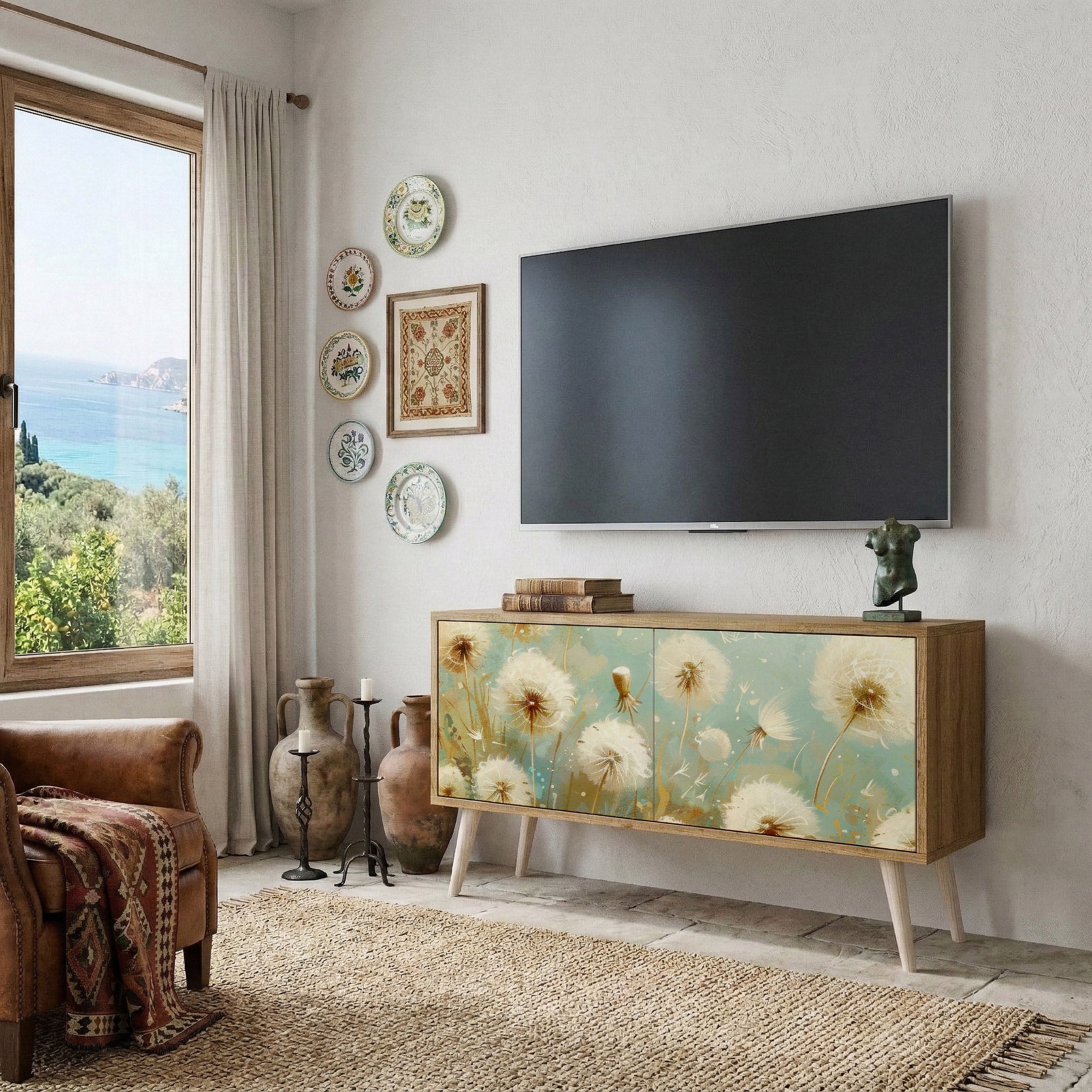 DREAMY MEADOW Compact 2-Door TV Cabinet
