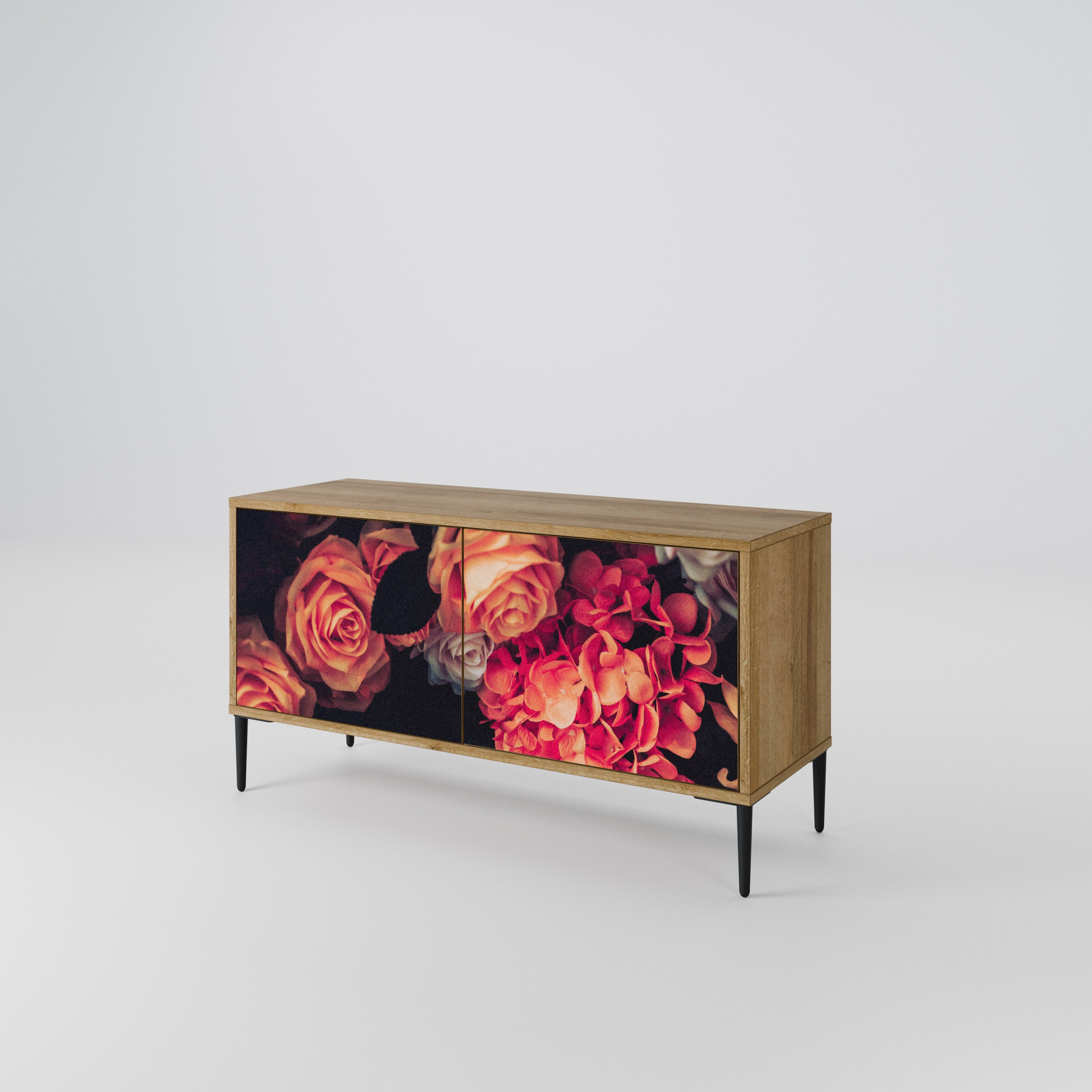 NEVERENDING BLOOM Compact 2-Door TV Cabinet