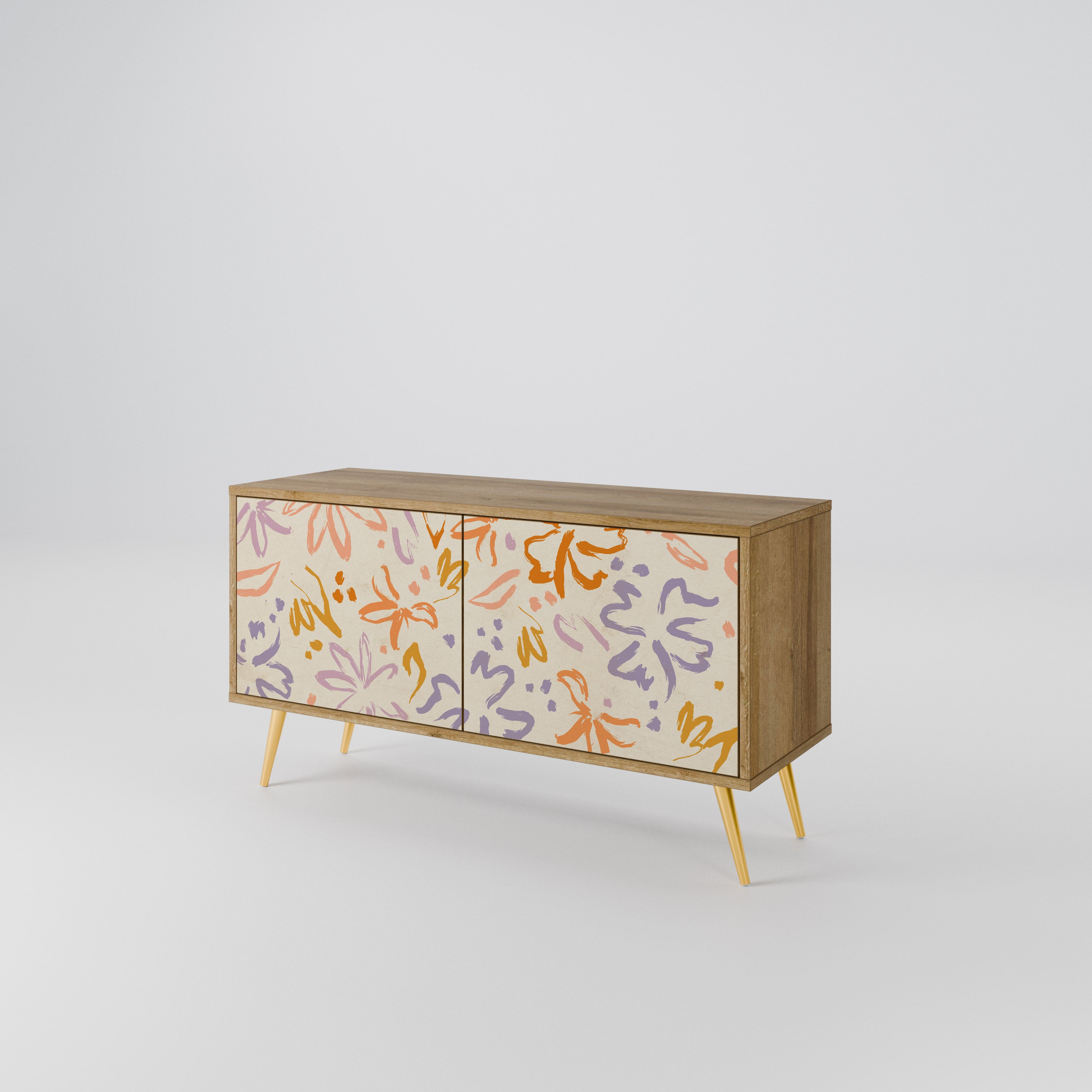 SPRING WHIMSY Compact 2-Door TV Cabinet