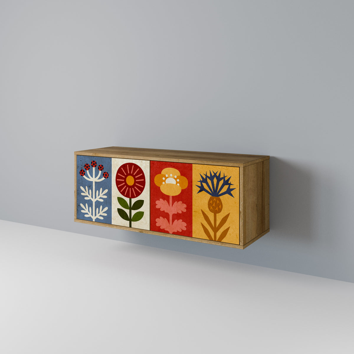 SCANDIC FLOWERET Συμπαγές έπιπλο τηλεόρασης 2-θυρών