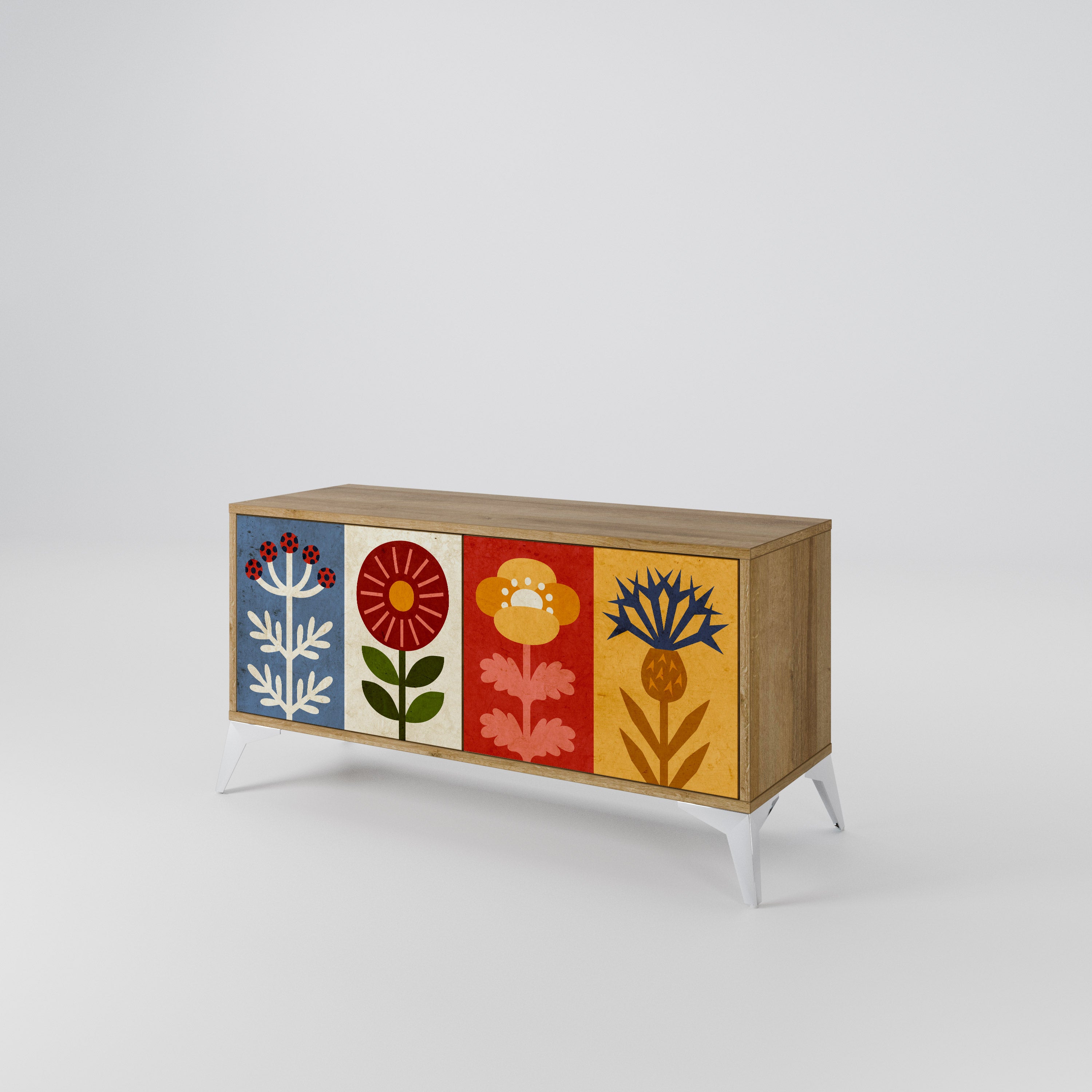 SCANDIC FLOWERET Compact 2-Door TV Cabinet