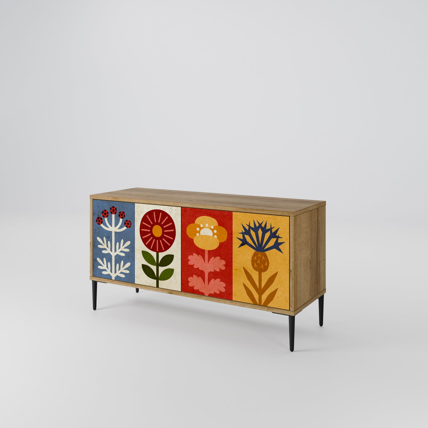 SCANDIC FLOWERET Compact 2-Door TV Cabinet