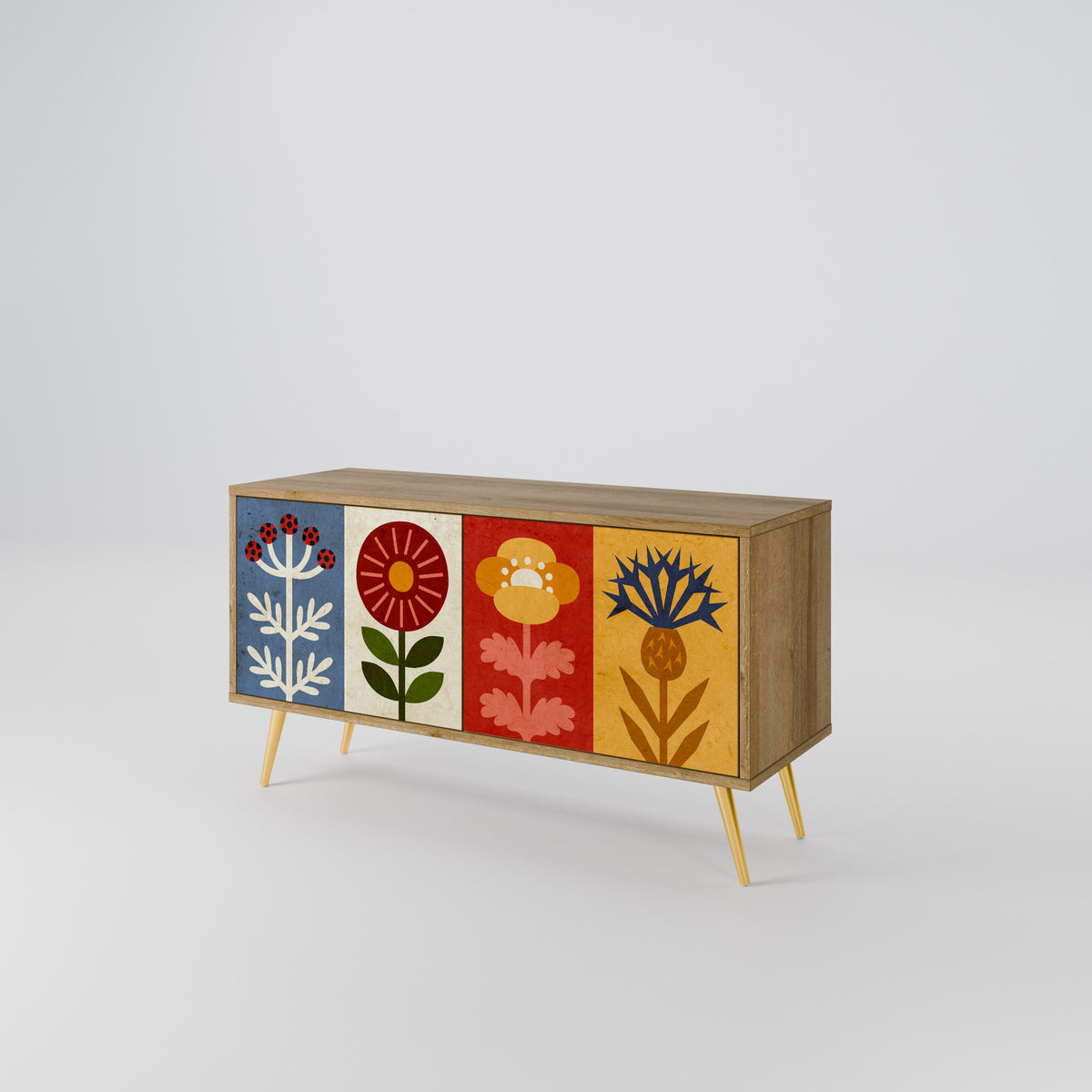 SCANDIC FLOWERET Compact 2-Door TV Cabinet