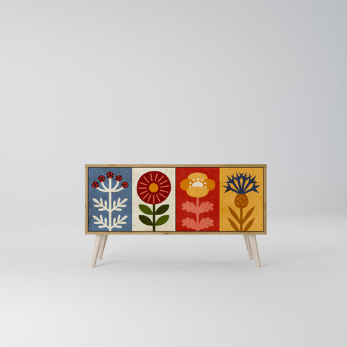 SCANDIC FLOWERET Συμπαγές έπιπλο τηλεόρασης 2-θυρών