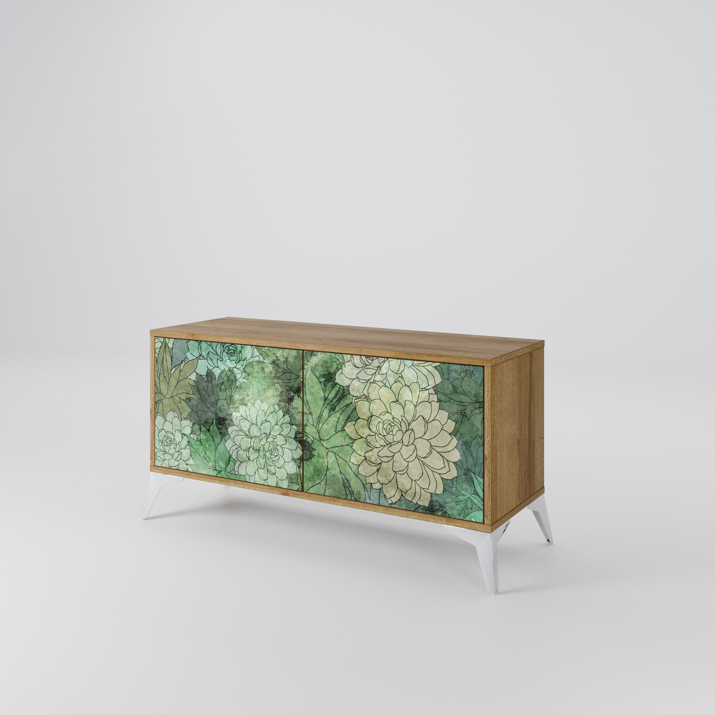 SUCCULENT CLUSTER Compact 2-Door TV Cabinet