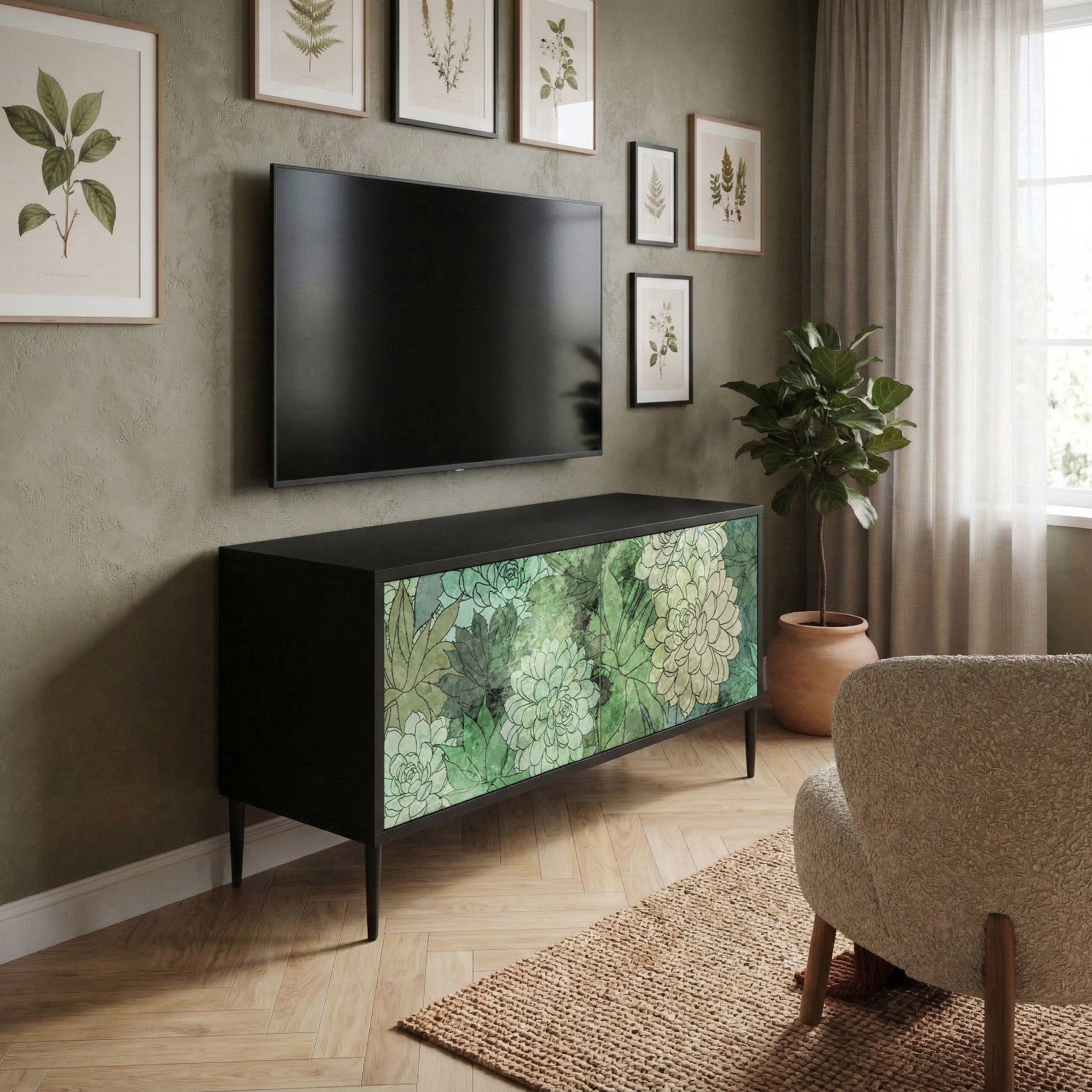 SUCCULENT CLUSTER Compact 2-Door TV Cabinet