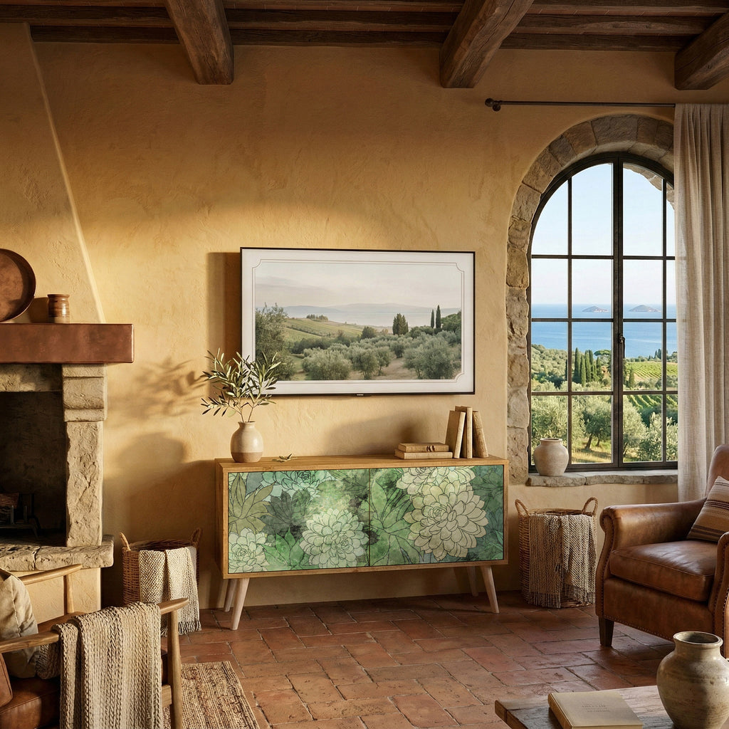 SUCCULENT CLUSTER Compact 2-Door TV Cabinet