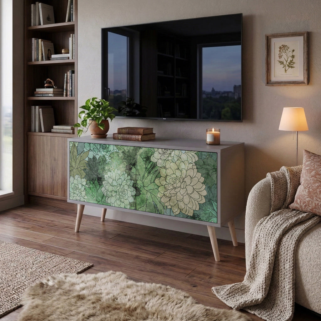 SUCCULENT CLUSTER Compact 2-Door TV Cabinet