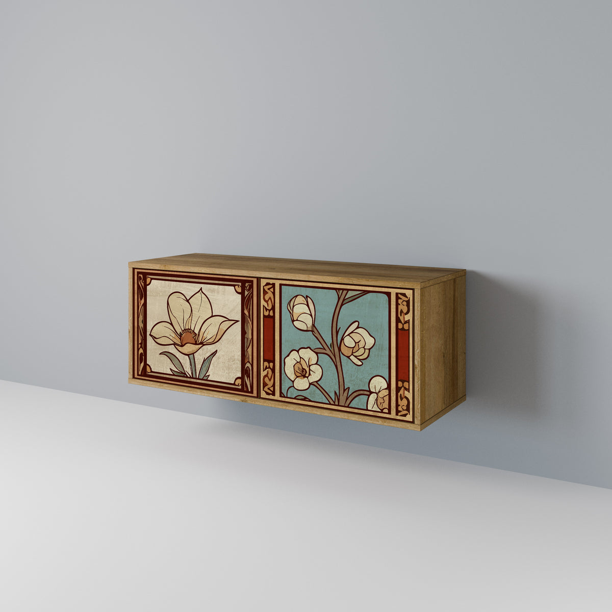 TIMELESS FLORA Συμπαγές έπιπλο τηλεόρασης 2-θυρών