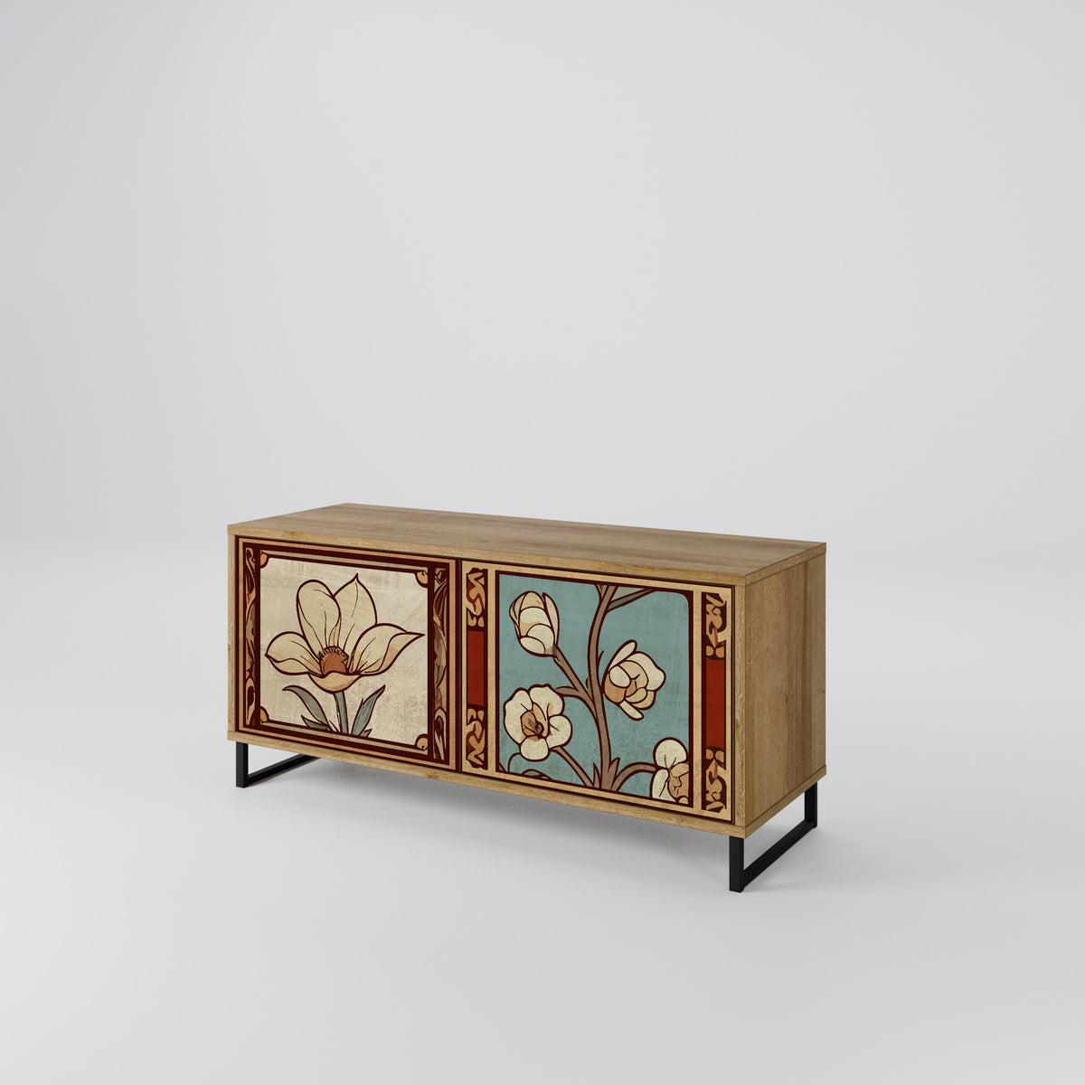 TIMELESS FLORA Συμπαγές έπιπλο τηλεόρασης 2-θυρών